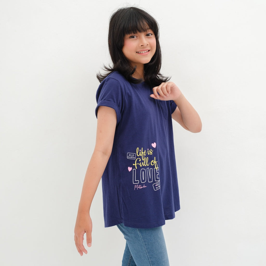 Matsuda baju kaos anak perempuan katun umur 4-16 Penelope
