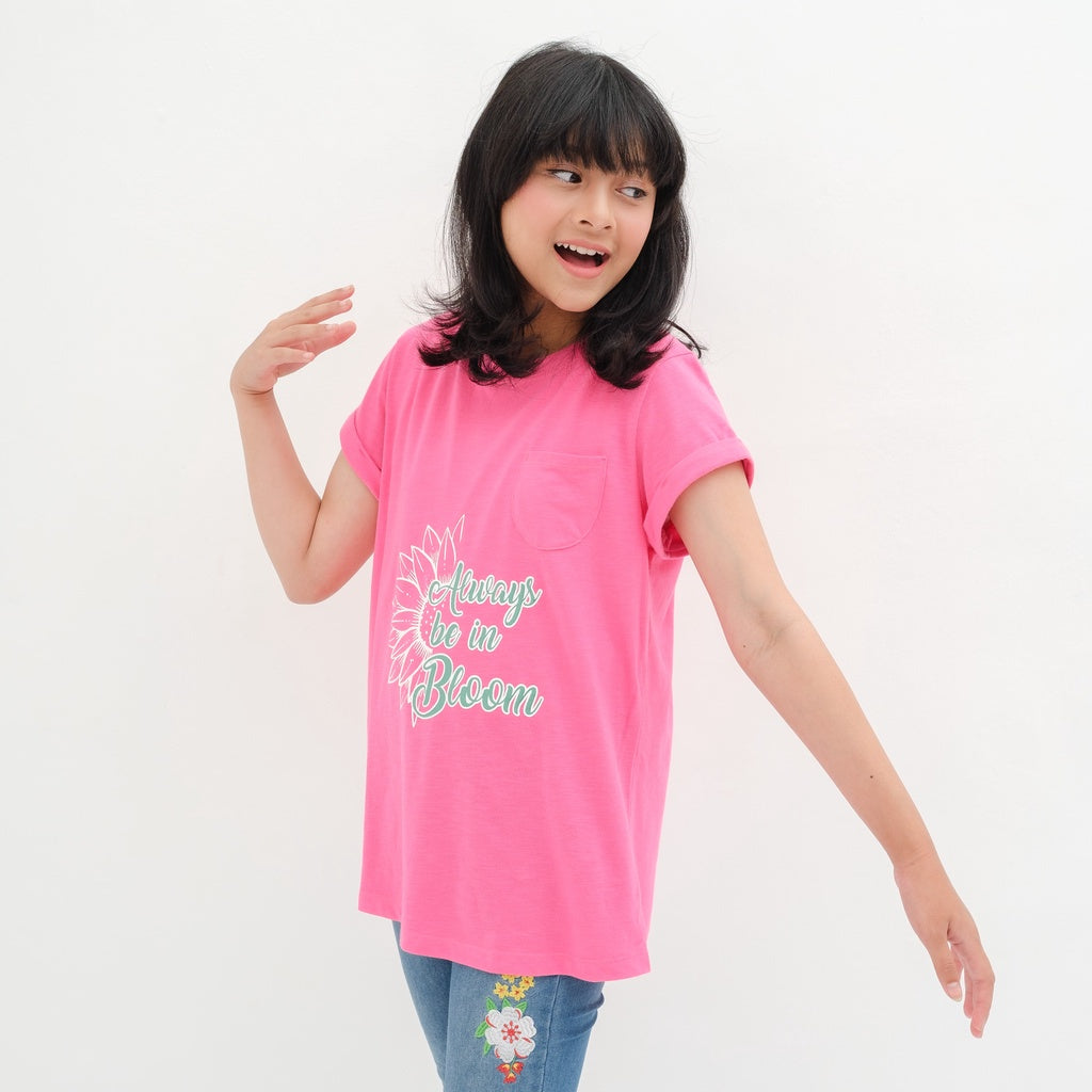Matsuda baju kaos anak perempuan katun umur 4-16 Maggie