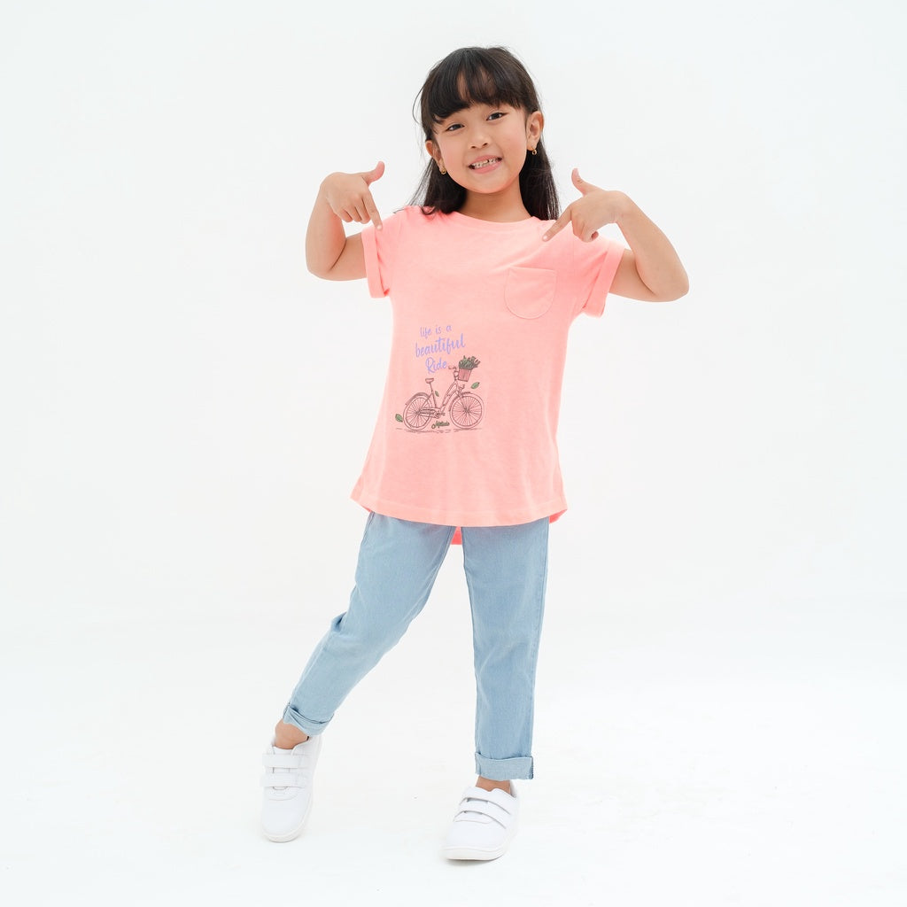 Matsuda baju kaos anak perempuan katun umur 4-16 Missy