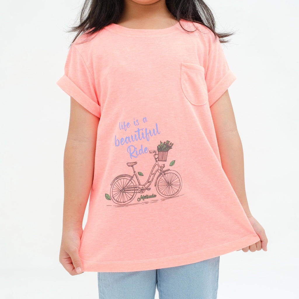 Matsuda baju kaos anak perempuan katun umur 4-16 Missy