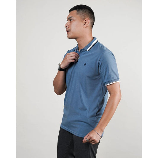 MATSUDA Kaos Polo Shirt Polos Pria Kerah Aioi Biru Blue Shadow