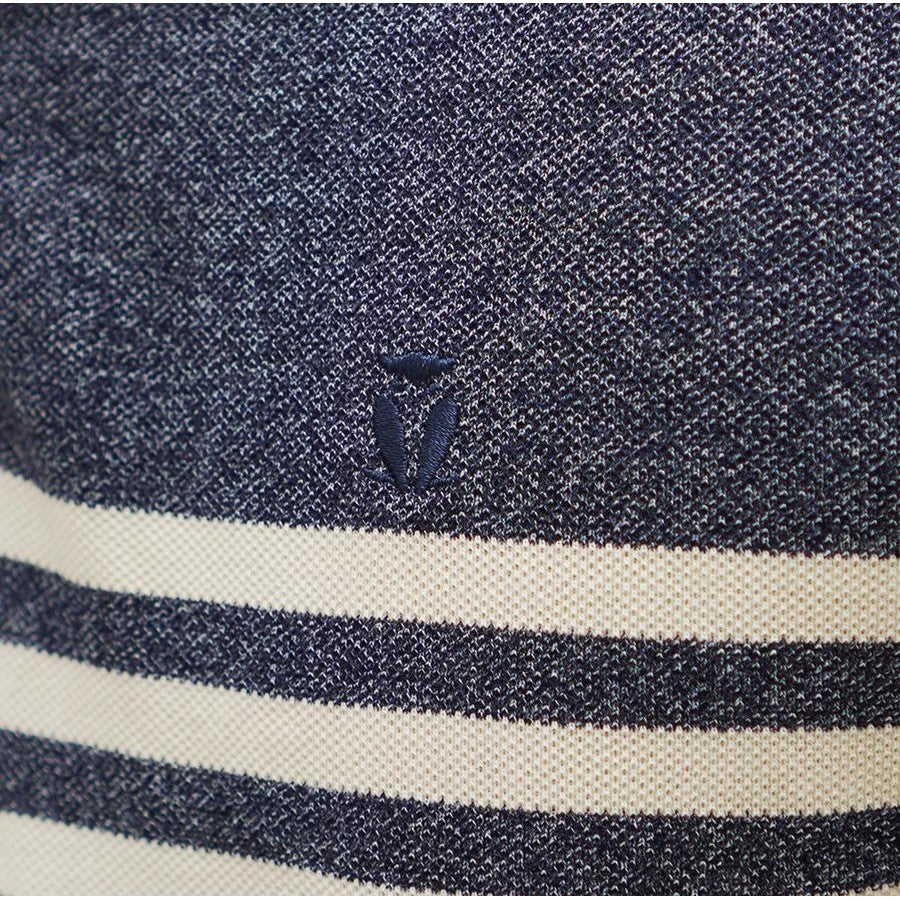MATSUDA Baju Kaos Polo Shirt Dewasa Stripe Pria Kerah Katun Tsubame Navymel