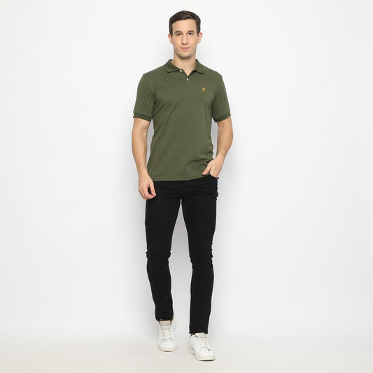 Matsuda Kaos Polo Shirt Pria Kerah Kushima Hijau Olive