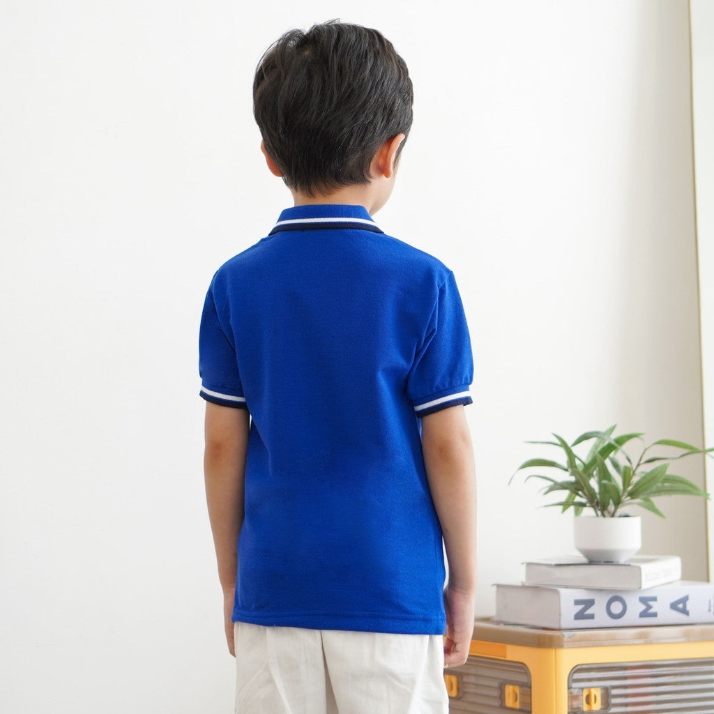 Matsuda baju kaos polo anak laki laki katun umur 2-12 Theo