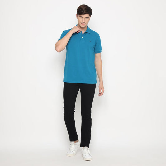 Matsuda Kaos Polo Shirt Pria Kerah Kushima Biru Teal