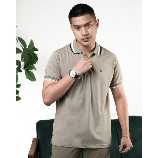 MATSUDA Kaos Polo Shirt Polos Pria  Kerah Aioi Khaki Spray Green