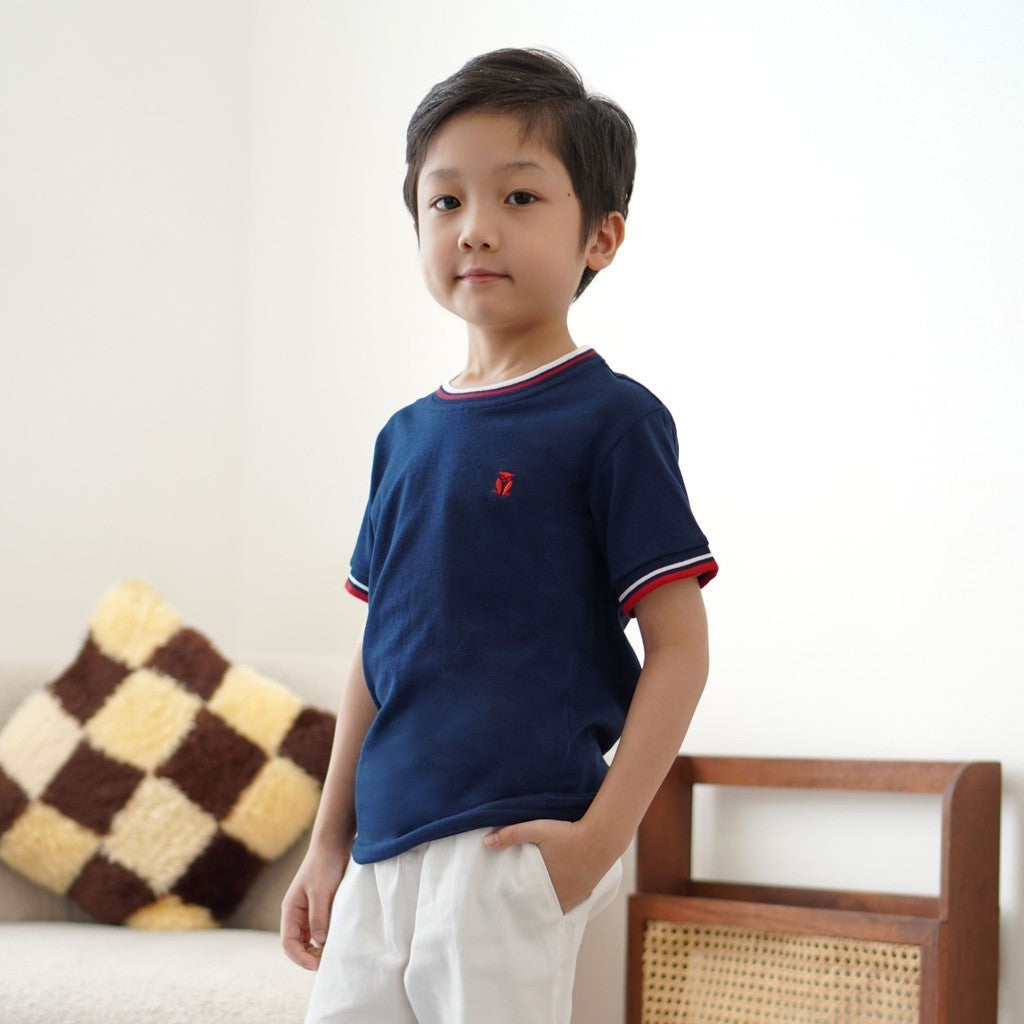 Matsuda baju kaos polos anak laki laki katun umur 2-12 Pooky