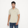 MATSUDA Kaos Polo Shirt Polos Pria Kerah Aioi Khaki Krem Castle Wall