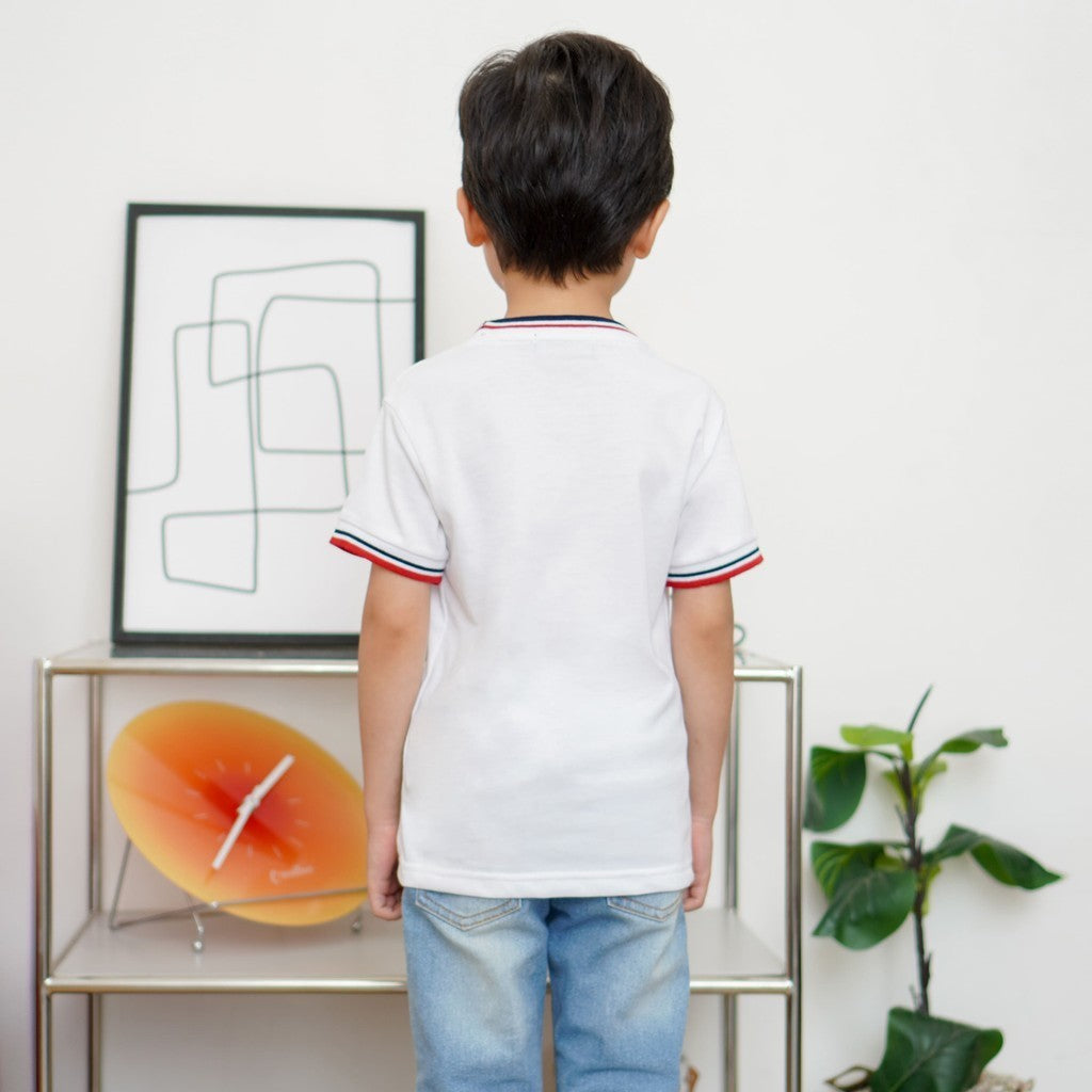 Matsuda baju kaos polos anak laki laki katun umur 2-12 Pooky