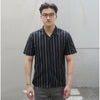 Matsuda Kemeja Pria Stripe Lengan pendek Unzen Black