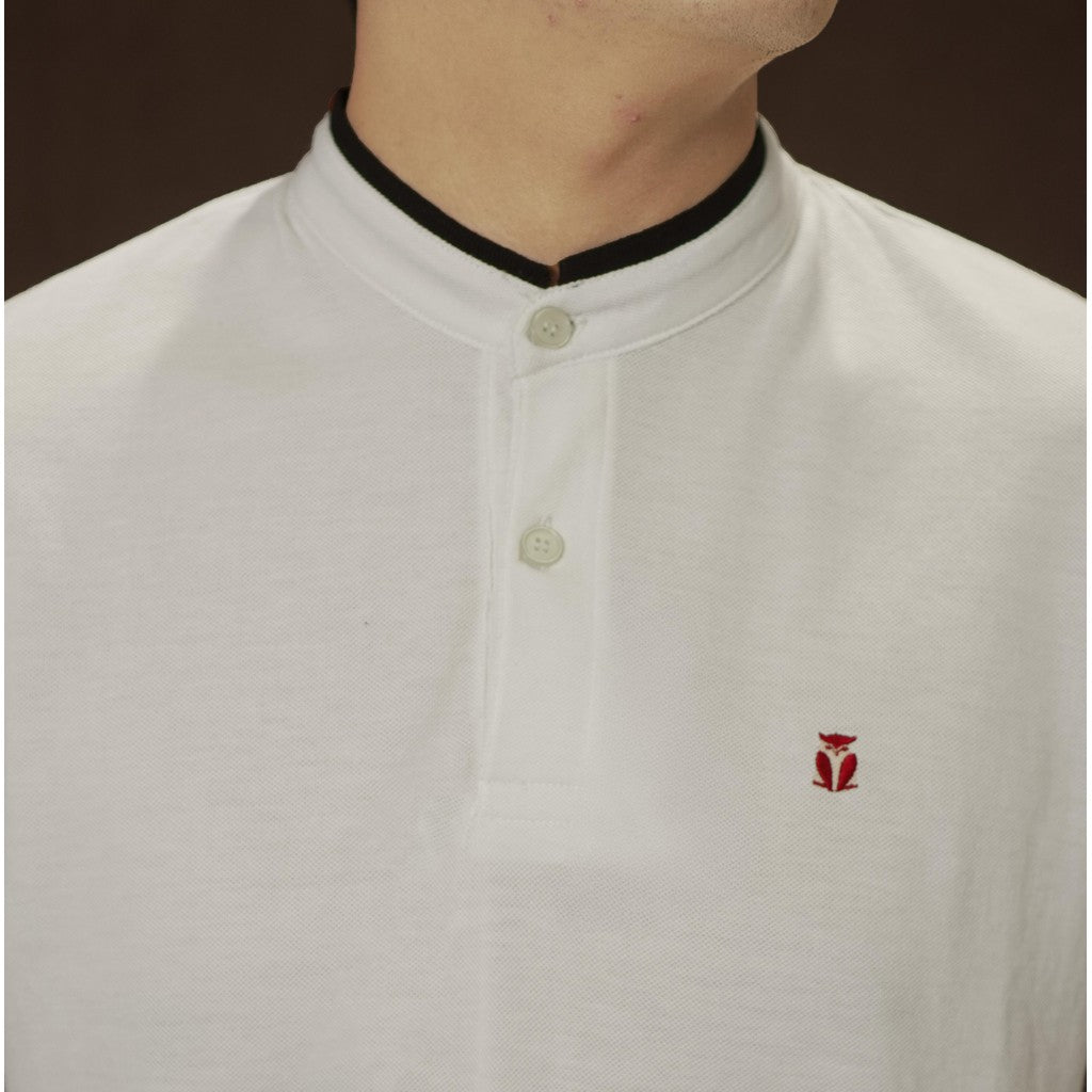 MATSUDA Baju Kaos Polo Shirt Pria Kerah Shanghai Toyooka OffWhite