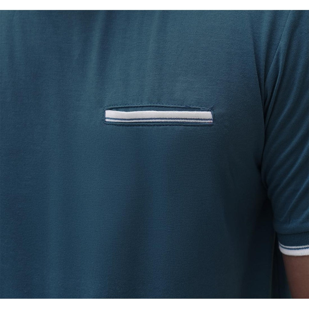 MATSUDA Kaos Pria T Shirt Edogawa Biru Steel Blue