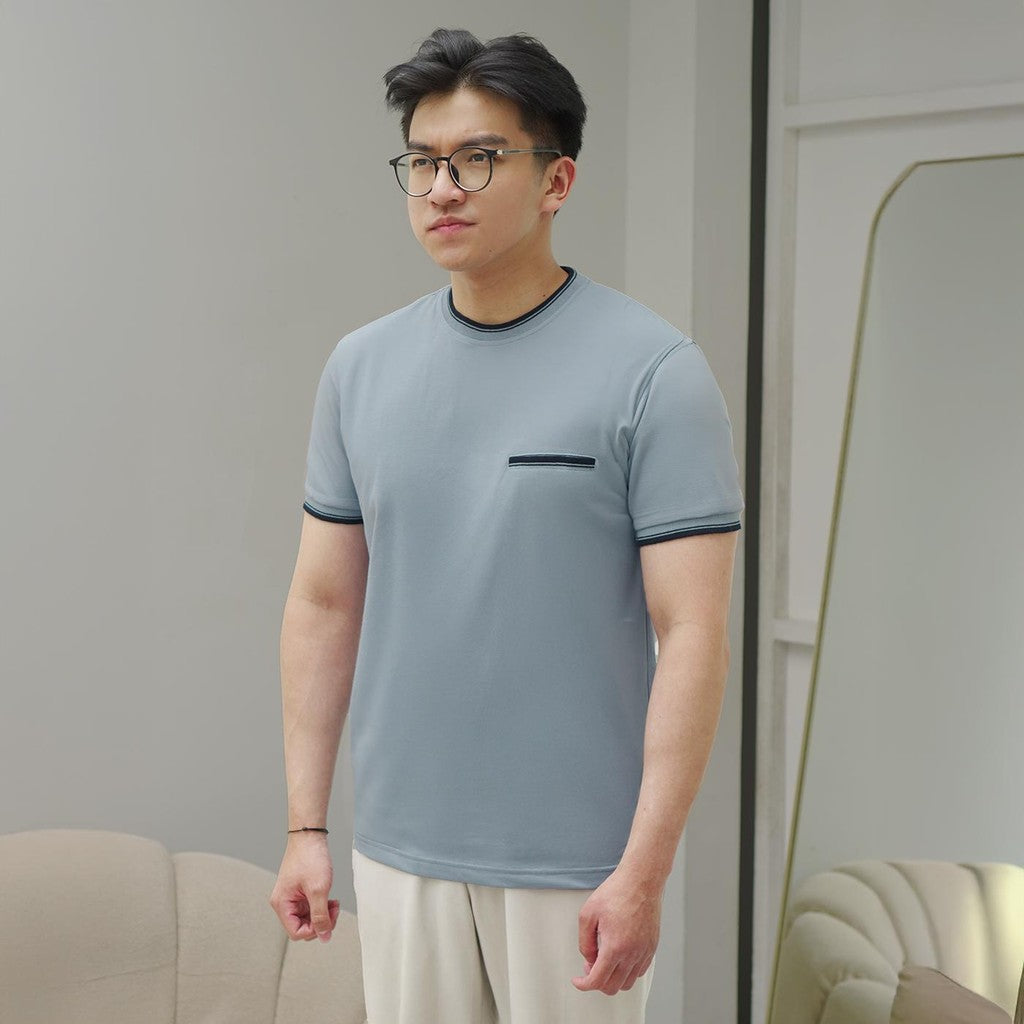 MATSUDA Kaos Pria T Shirt Edogawa Biru Light Blue