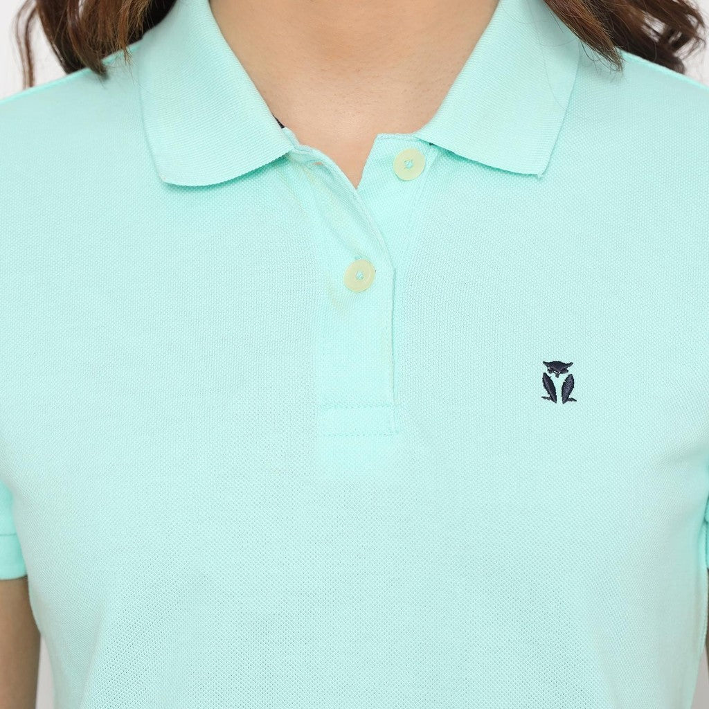 MATSUDA Kaos Polo Shirt Wanita Kerah Eve Hijau Mint