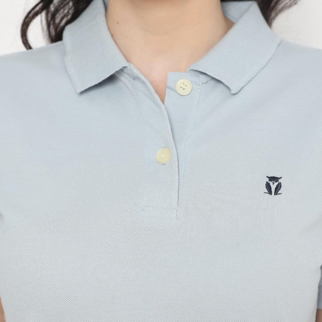 MATSUDA Kaos Polo Shirt Wanita Kerah Eve Biru Artic Ice