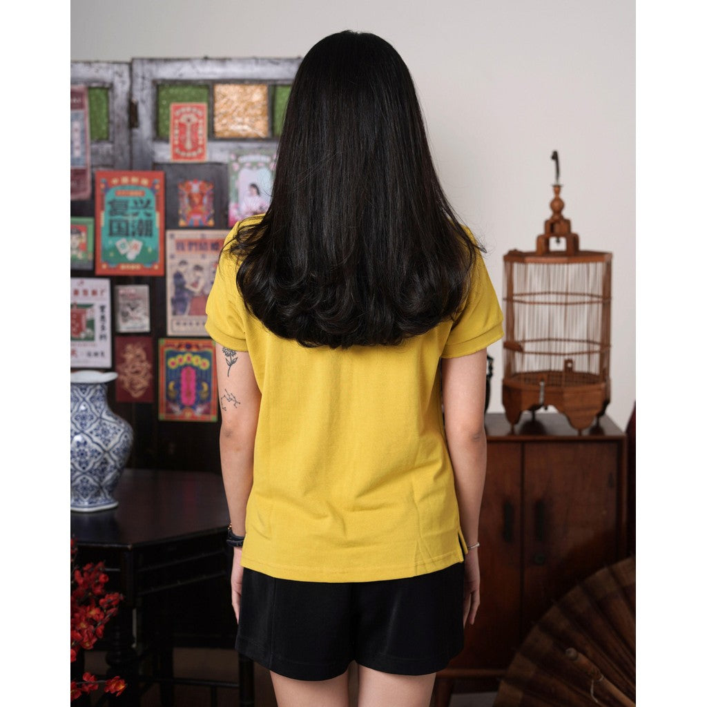 MATSUDA Kaos Polo Shirt Wanita Kerah Eve Kuning Bamboo