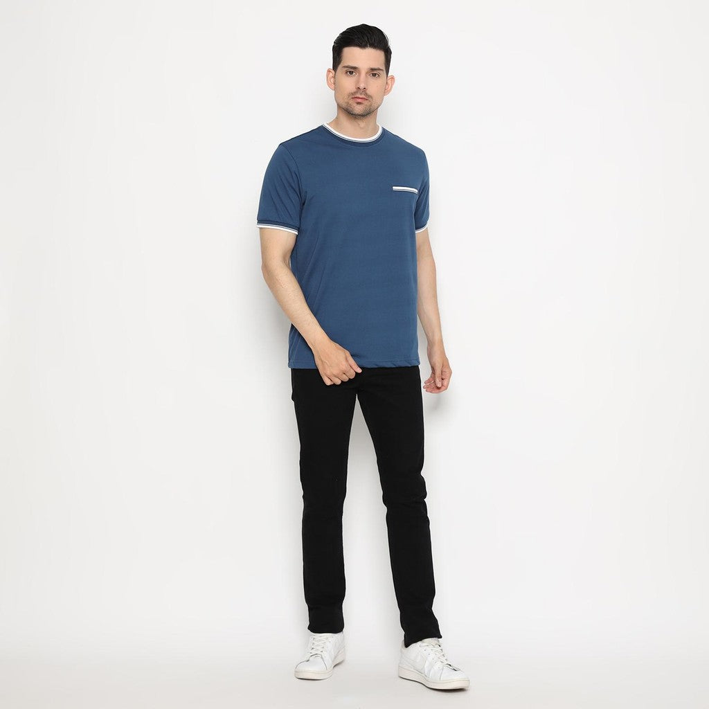 MATSUDA Kaos Pria T Shirt Edogawa Biru Blue Teal