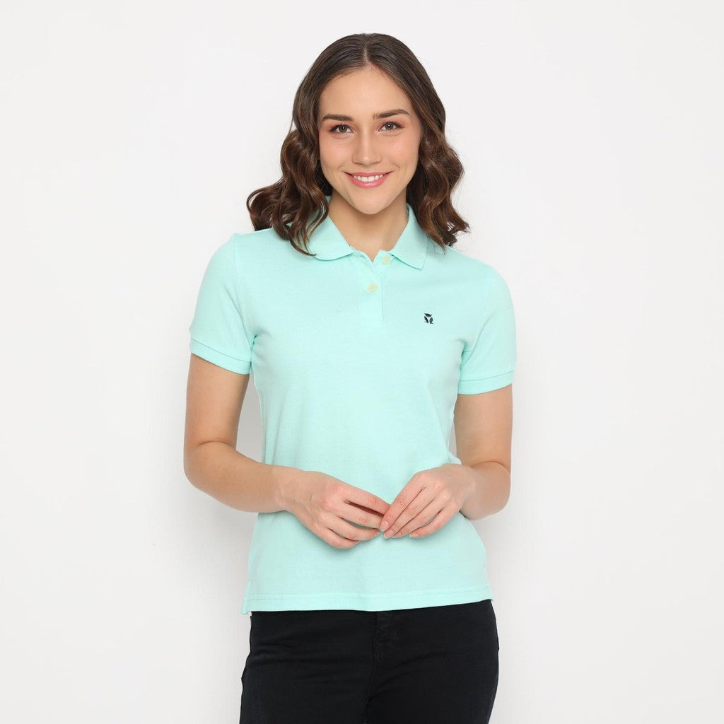 MATSUDA Kaos Polo Shirt Wanita Kerah Eve Hijau Mint