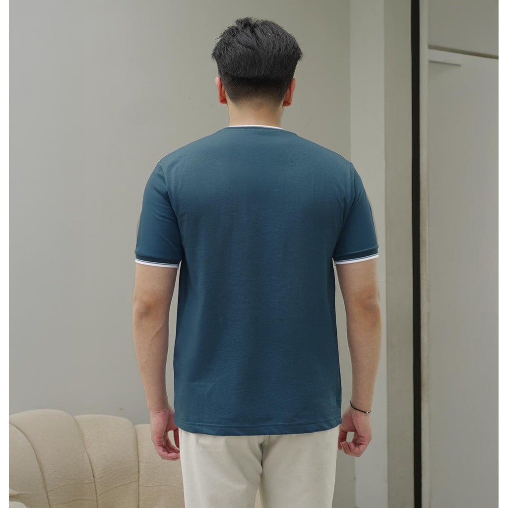 MATSUDA Kaos Pria T Shirt Edogawa Biru Steel Blue