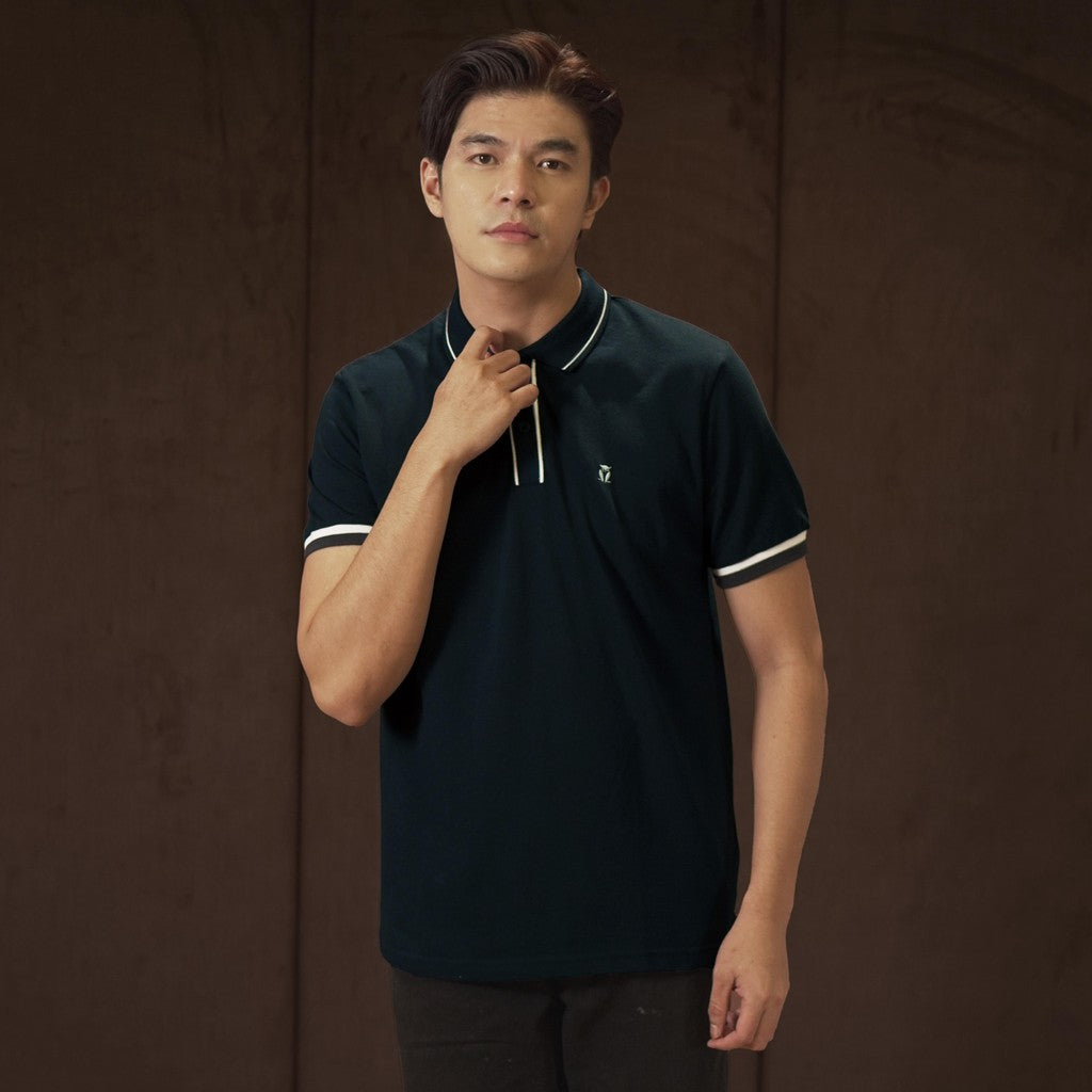 MATSUDA Baju Kaos Polo Shirt Pria Kerah Muruto Navy