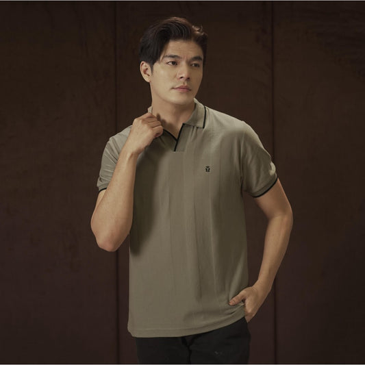 MATSUDA Kaos Polo Shirt Pria Kerah Shiraoka Cobble Stone