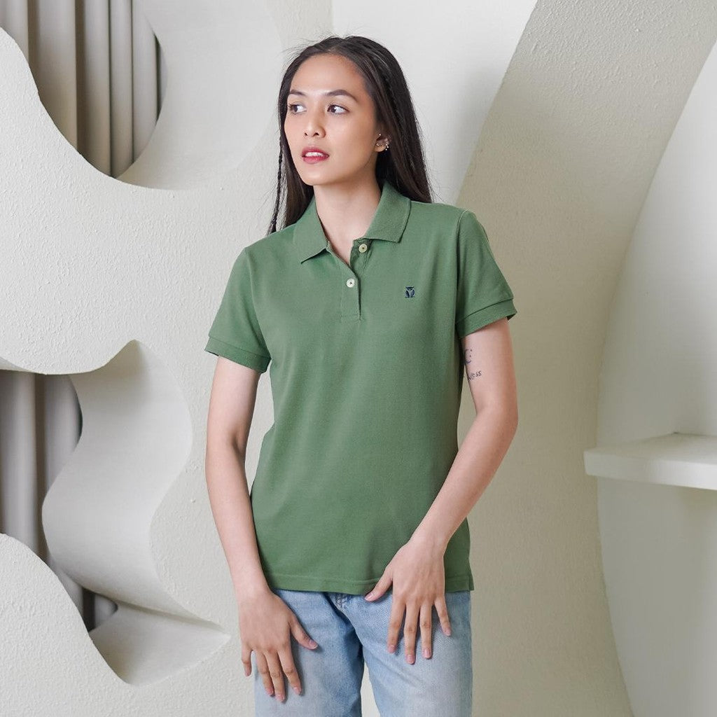 MATSUDA Kaos Polo Shirt Wanita Kerah Eve Hijau T Green