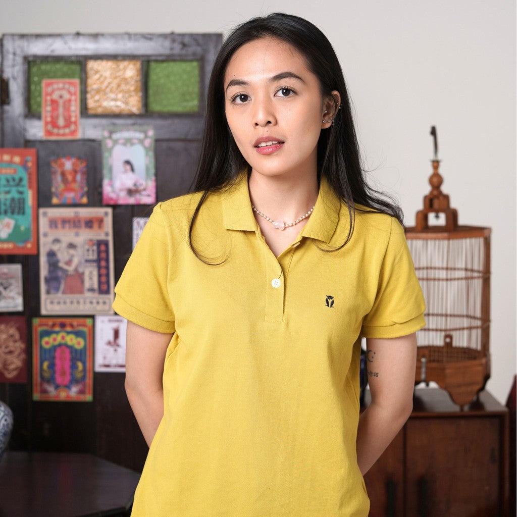 MATSUDA Kaos Polo Shirt Wanita Kerah Eve Coklat Brown