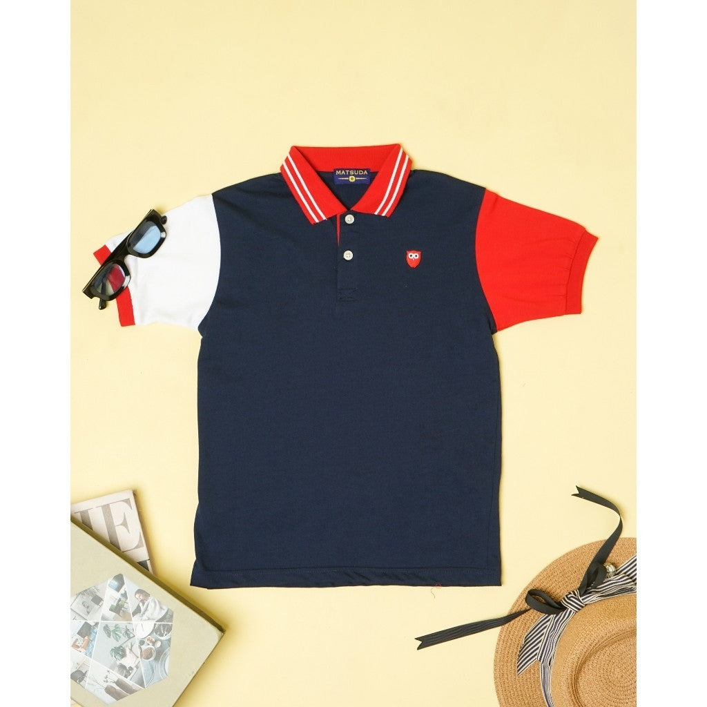 Matsuda baju kaos polo anak laki laki katun umur 2-12 Wally