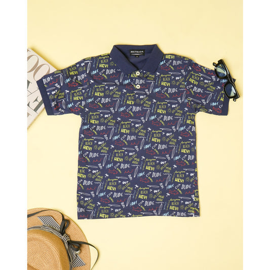 Matsuda baju kaos polo anak laki laki katun umur 2-12 Teddy