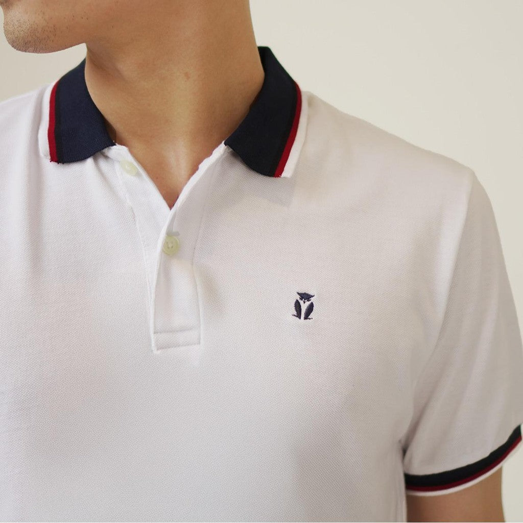 MATSUDA Kaos Polo Shirt Pria Kerah Yaizu White