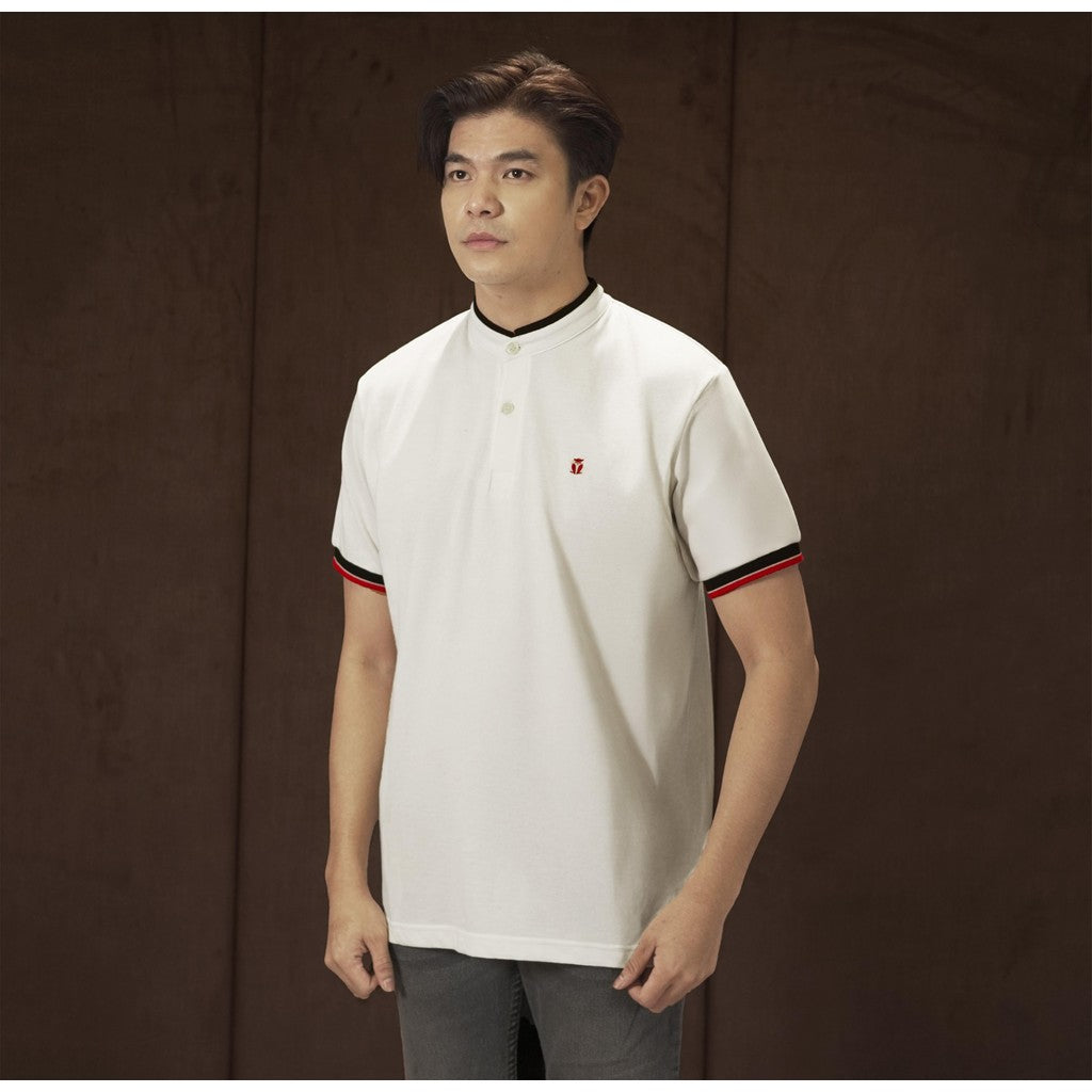 MATSUDA Baju Kaos Polo Shirt Pria Kerah Shanghai Toyooka OffWhite