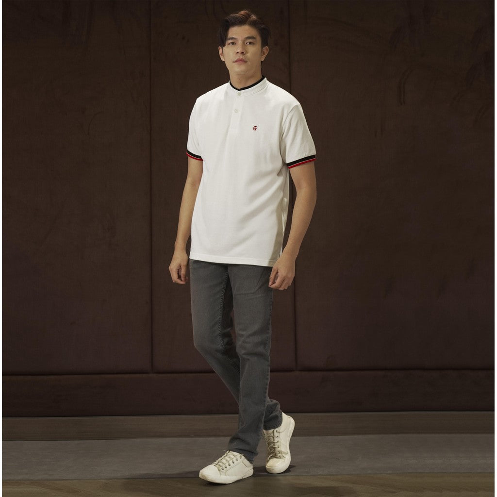 MATSUDA Baju Kaos Polo Shirt Pria Kerah Shanghai Toyooka OffWhite