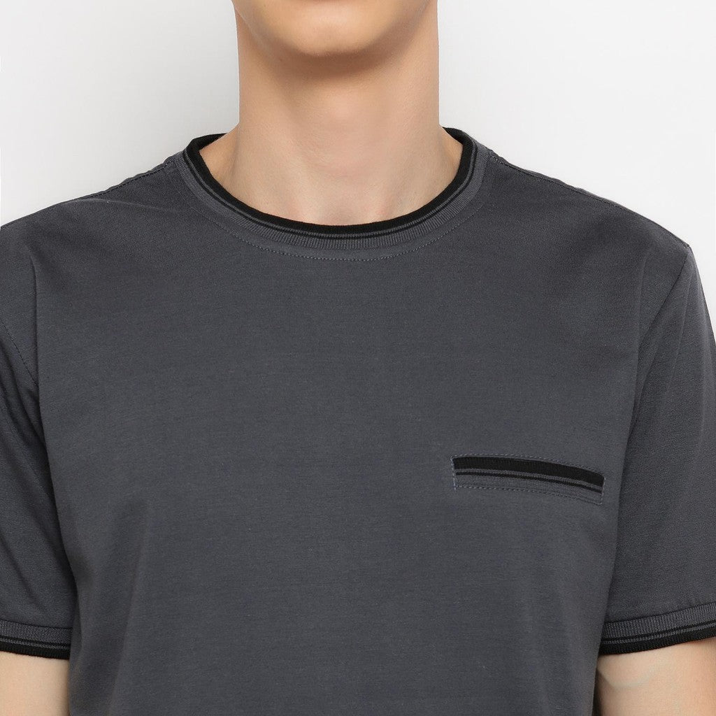 MATSUDA Kaos Pria T Shirt Edogawa Grey Charcoal