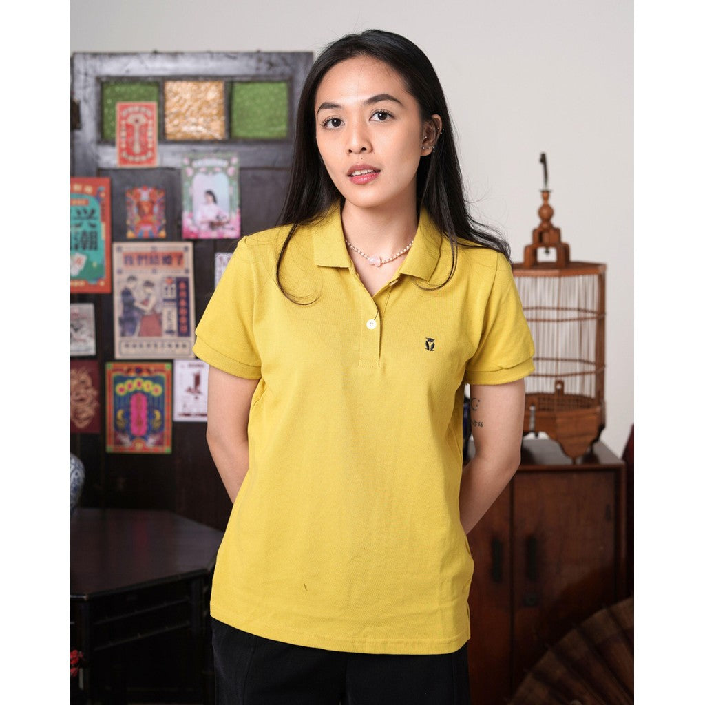MATSUDA Kaos Polo Shirt Wanita Kerah Eve Kuning Bamboo