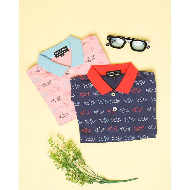 Matsuda baju kaos polo anak laki laki katun umur 2-12 Ted