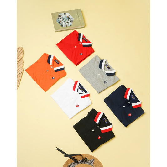 Matsuda baju kaos polo anak laki laki katun umur 2-12 Moby