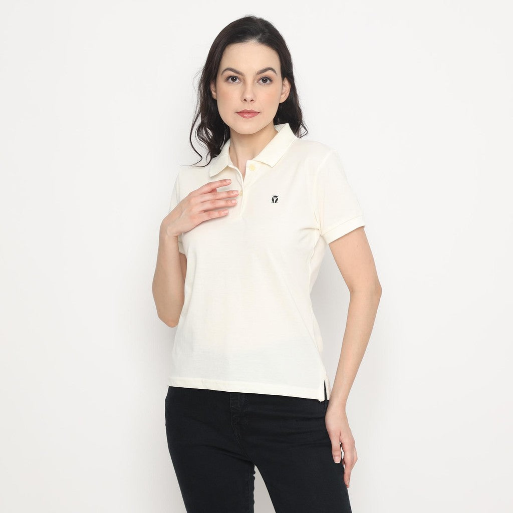 MATSUDA Kaos Polo Shirt Wanita Kerah Eve Merah Orange