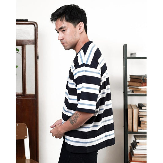 MATSUDA Kaos Oversize Stripe T shirt Kinokawa Navy