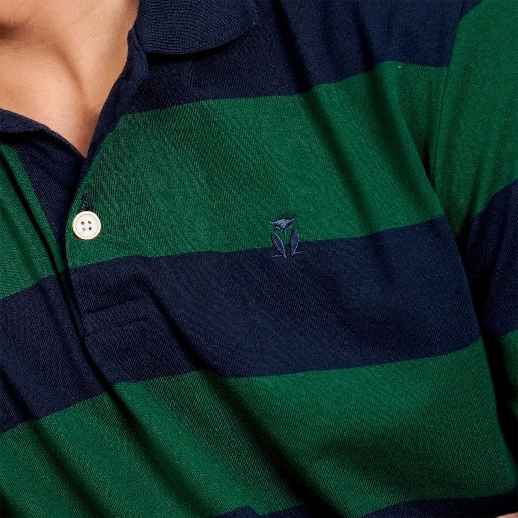 MATSUDA Kaos Polo Shirt Pria Kerah Echizen Navy Green