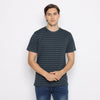 Matsuda T Shirt Pria Kaos Stripe Nantan Oblong Baju DK Slate Navy