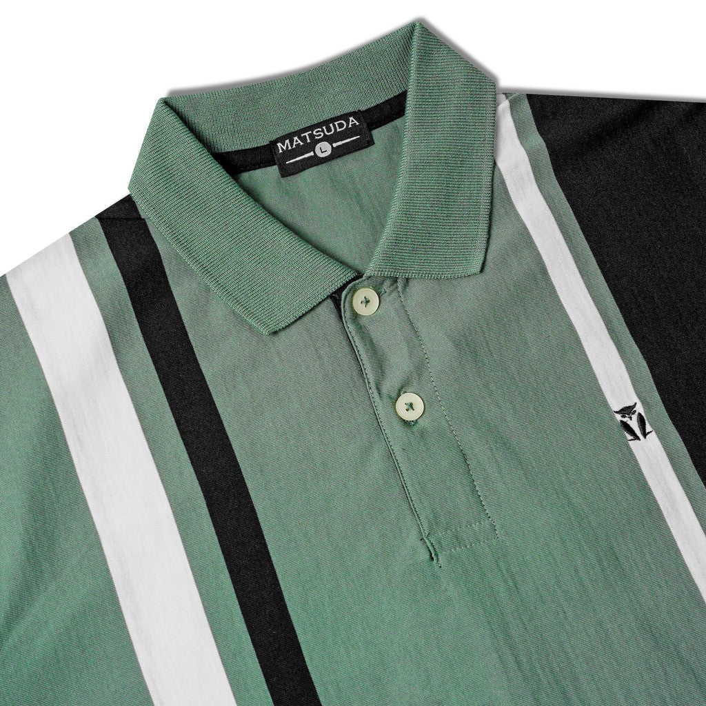 MATSUDA Kaos Polo Shirt Pria Kerah Tsugaru Hgreen