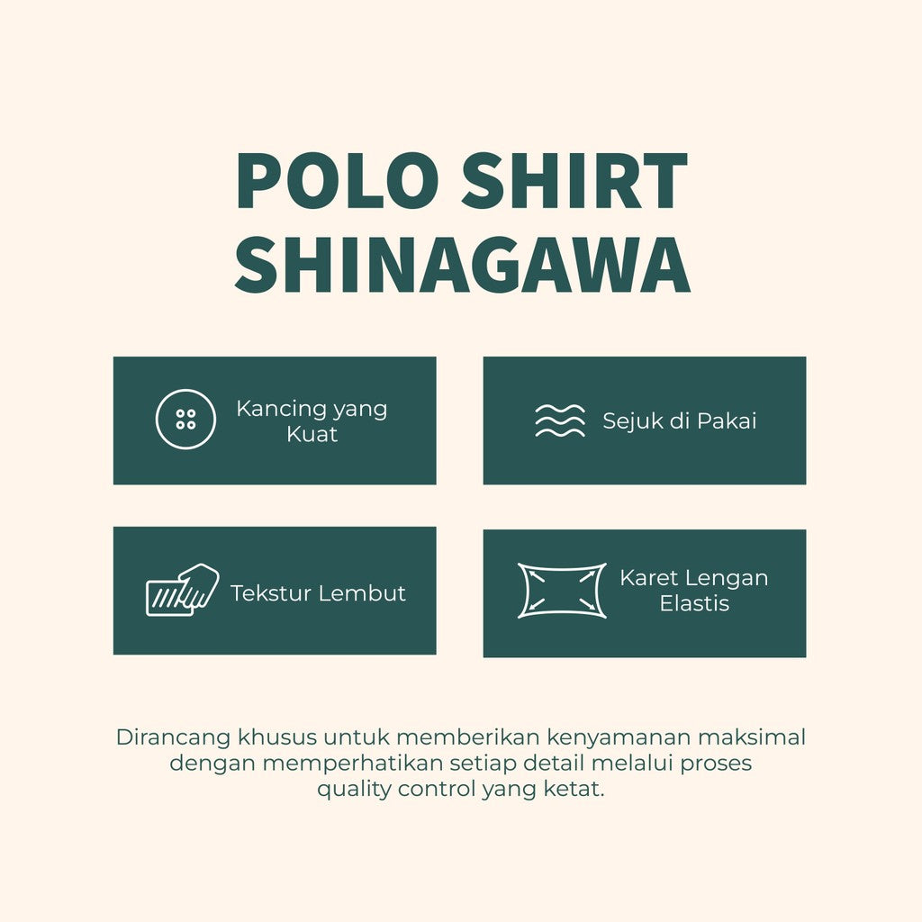 MATSUDA Baju Kaos Polo Shirt Dewasa Stripe Pria Kerah Katun Shinagawa DK Slate