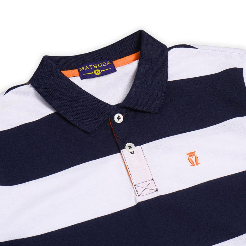 Matsuda baju kaos polo anak laki laki katun umur 2-12 Tamagotchi Navy