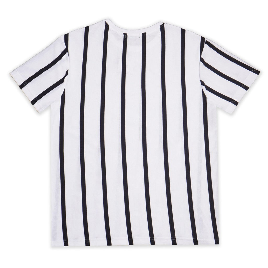 Matsuda T Shirt Pria Kaos Stripe Tsuru White