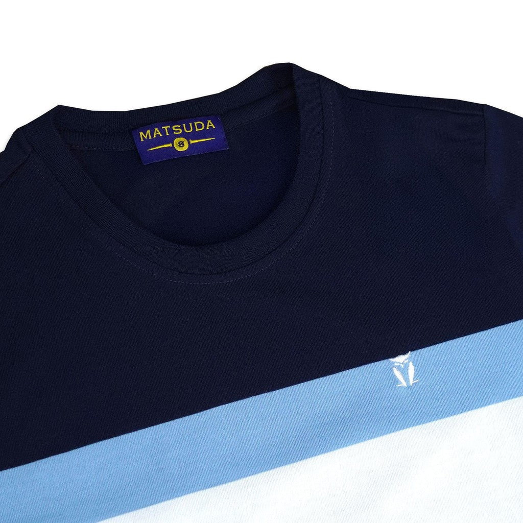 Matsuda T-shirt anak laki laki katun umur 2-12 Tucker Navy