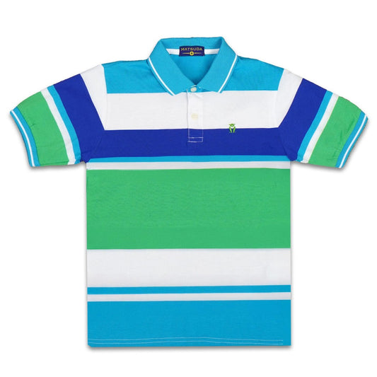 Matsuda baju kaos polo anak laki laki katun umur 2-12 Duckky Turquise
