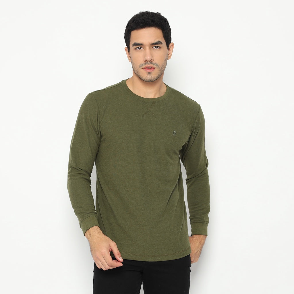 MATSUDA Kaos Polos Waffle Lengan Panjang Cotton Komoro