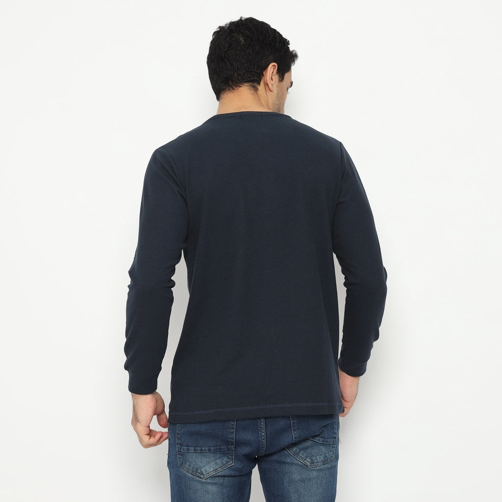 MATSUDA Kaos Polos Waffle Lengan Panjang Cotton Komoro