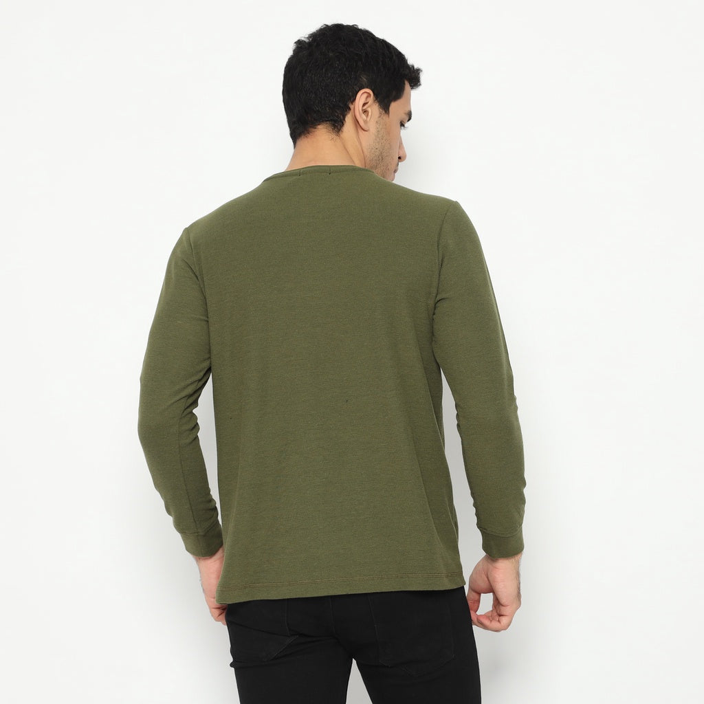 MATSUDA Kaos Polos Waffle Lengan Panjang Cotton Komoro