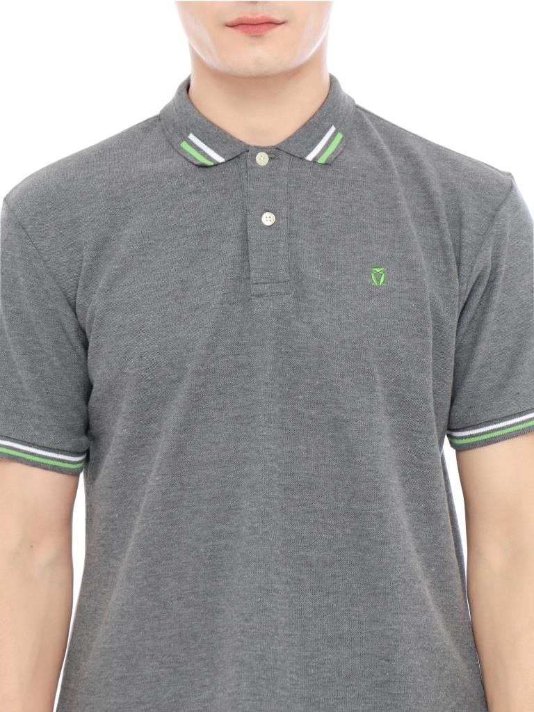 MATSUDA Kaos Polo Shirt Pria Kerah Fukui Dark Grey